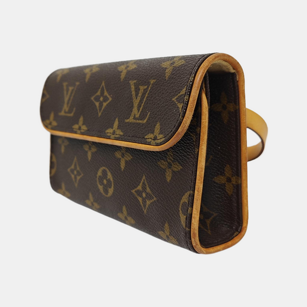 FLORENTINE Monogram Coated Canvas Brown