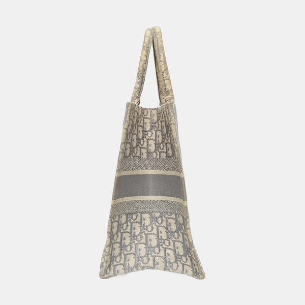 Book Tote Medium Oblique Canvas Gray