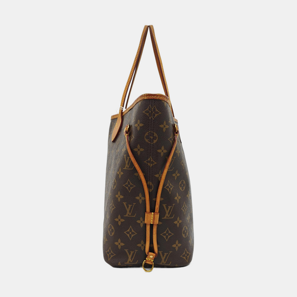 NEVERFULL MM Monogram Coated Canvas Brown