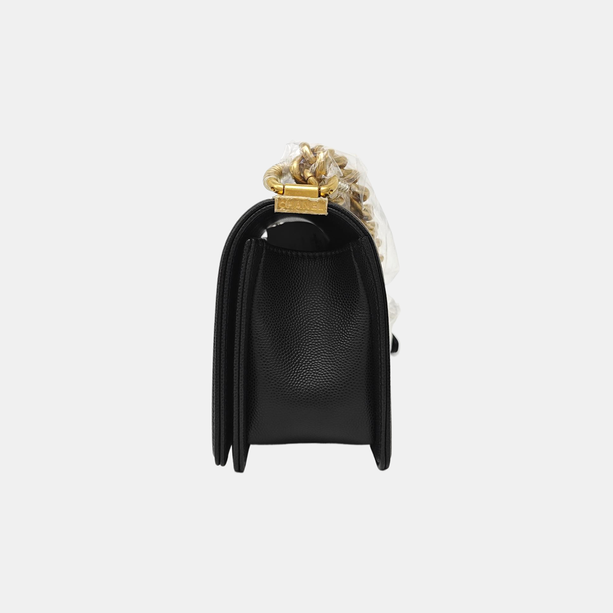 BOY CHANEL Mini Quilted Calfskin Black