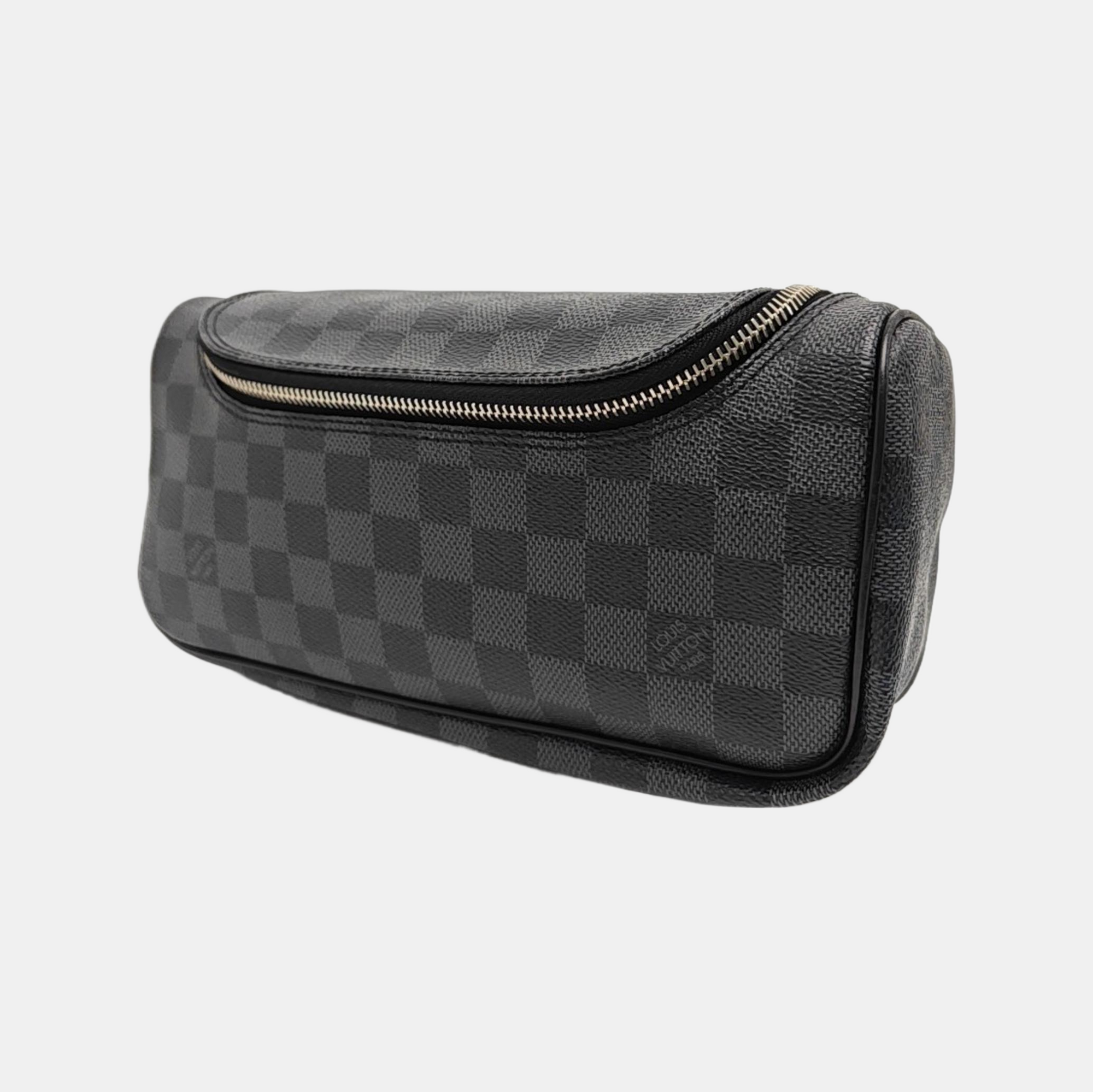 Damier Graphite Coated Canvas Clutch Gray