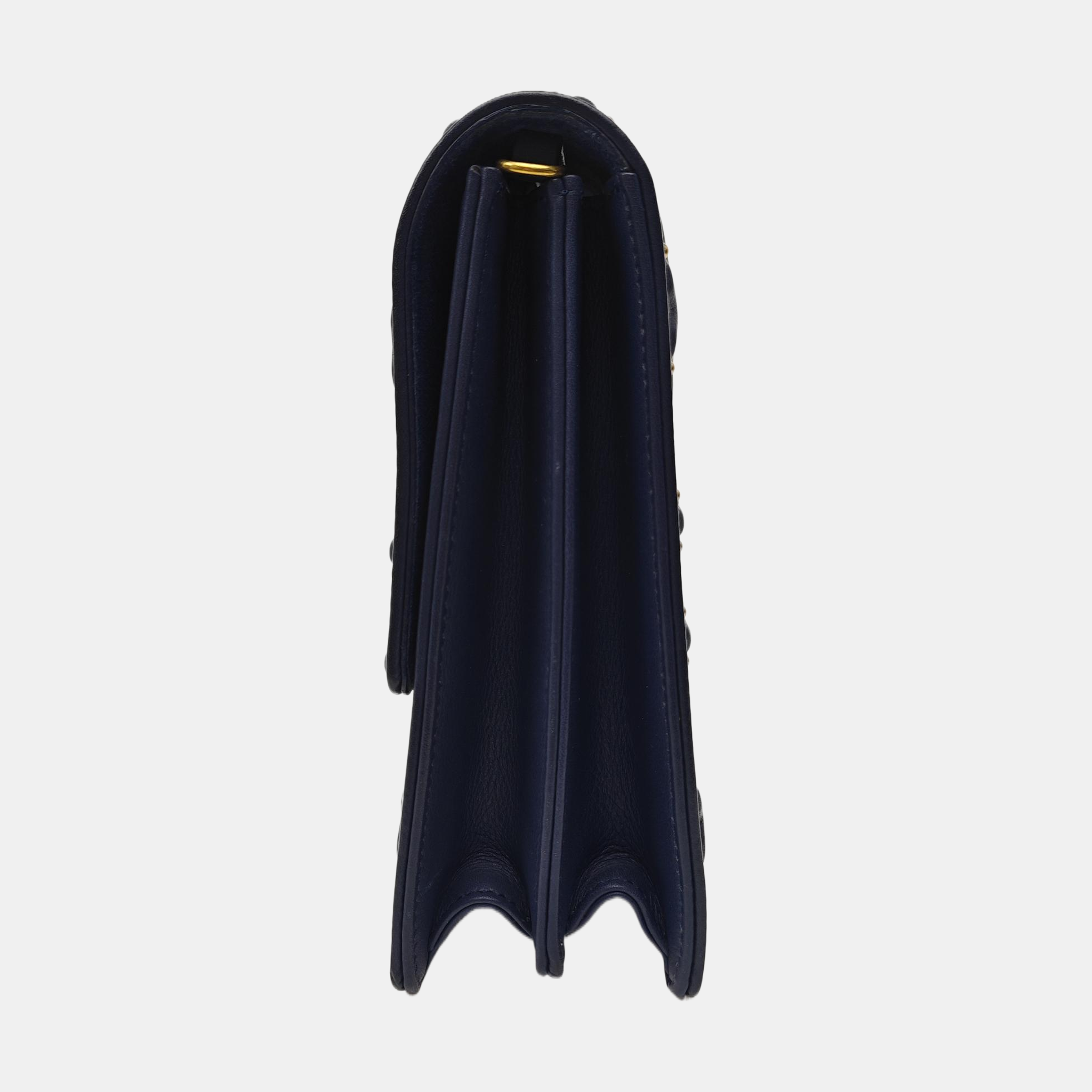 Diorama Cannage Calfskin Blue