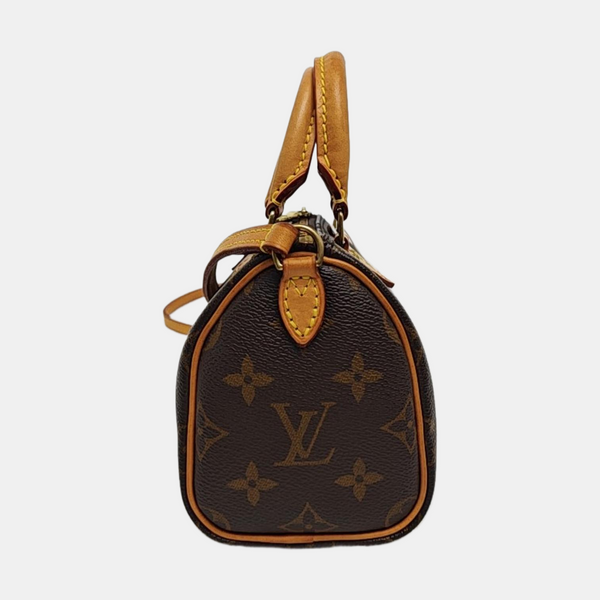SPEEDY Nano Monogram Coated Canvas Brown
