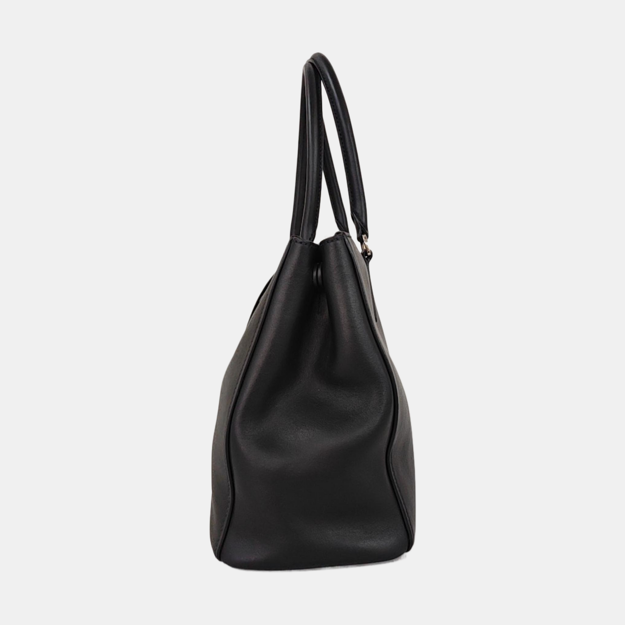 Galleria Large Calfskin Black
