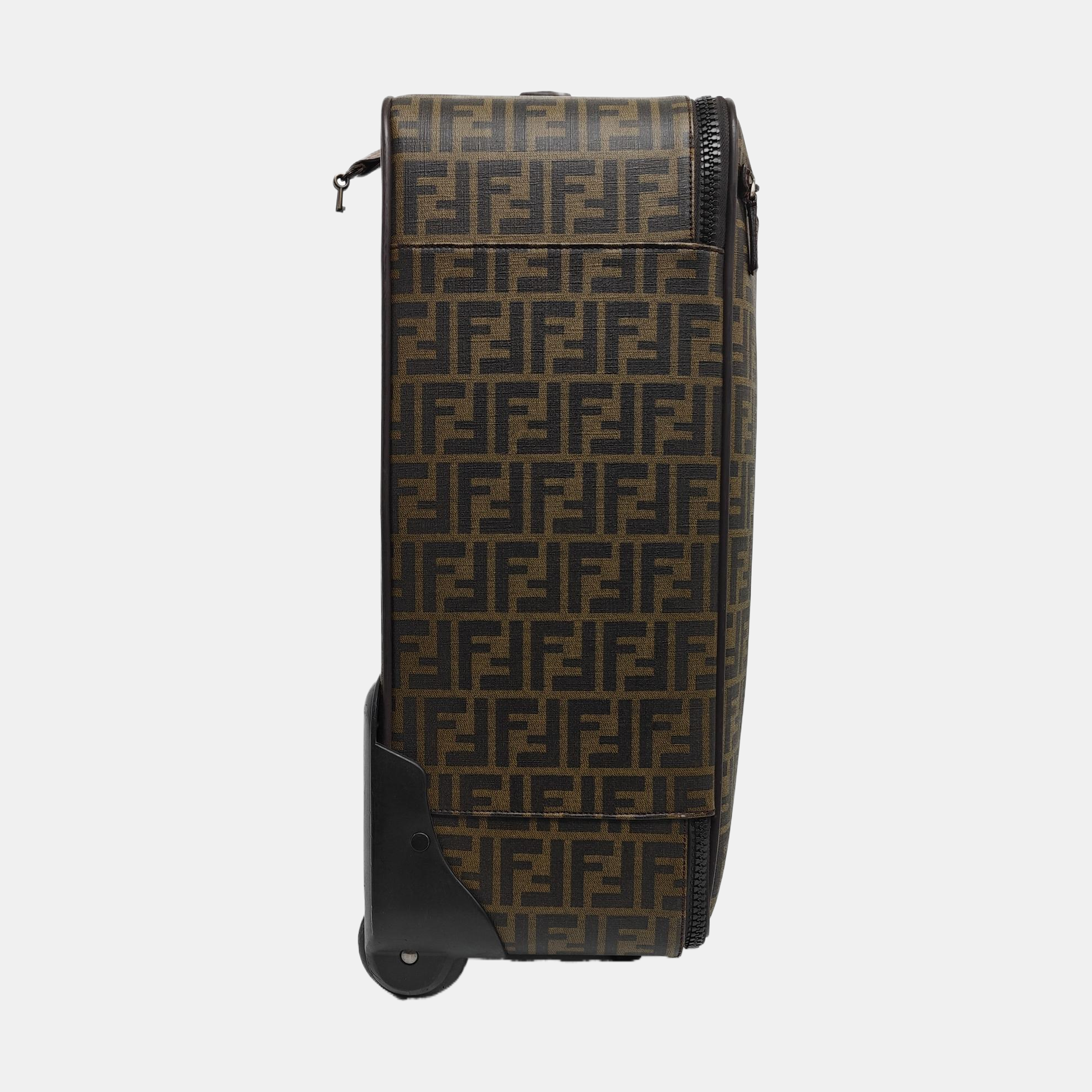 Coated Canvas Luggage Brown