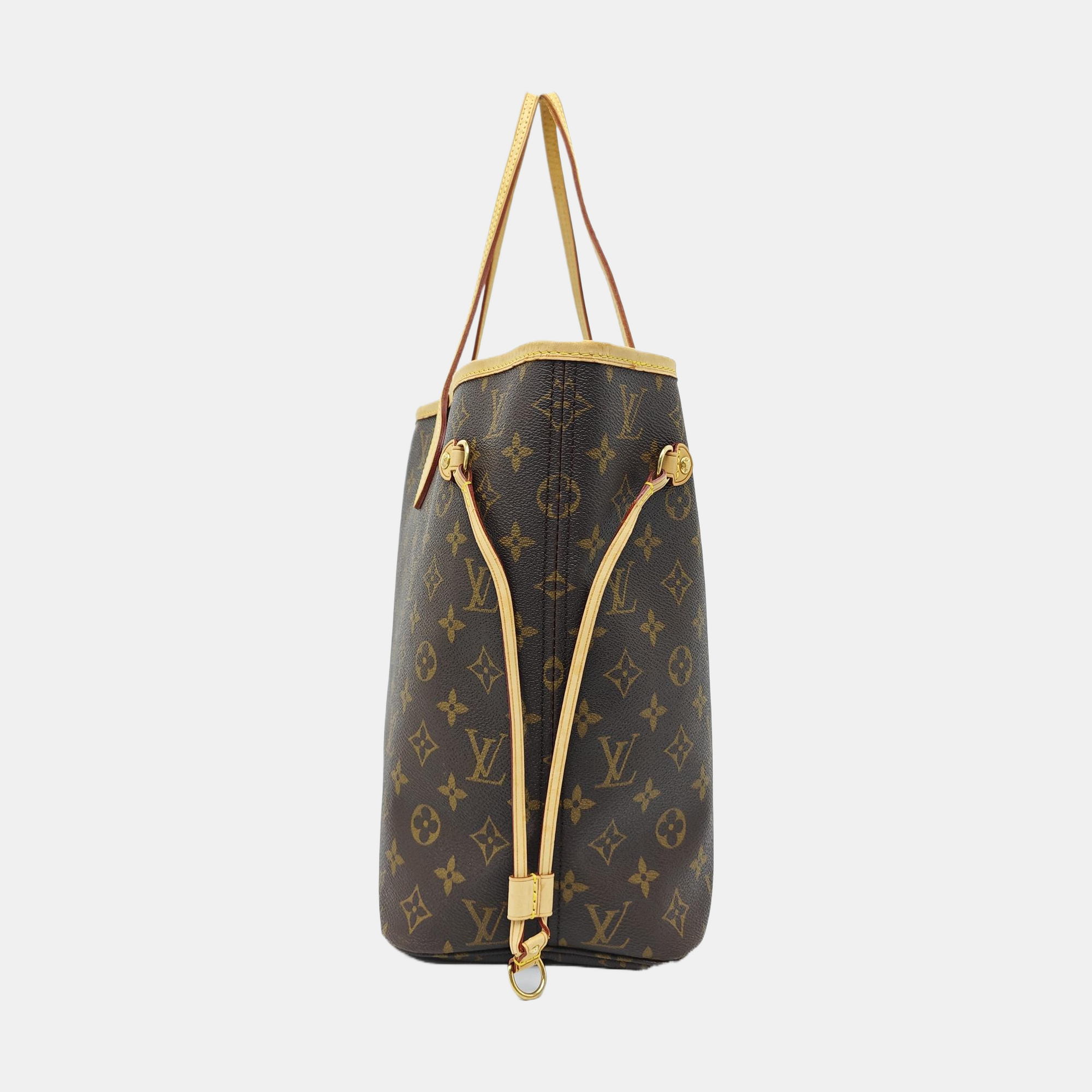 NEVERFULL MM Monogram Coated Canvas Brown