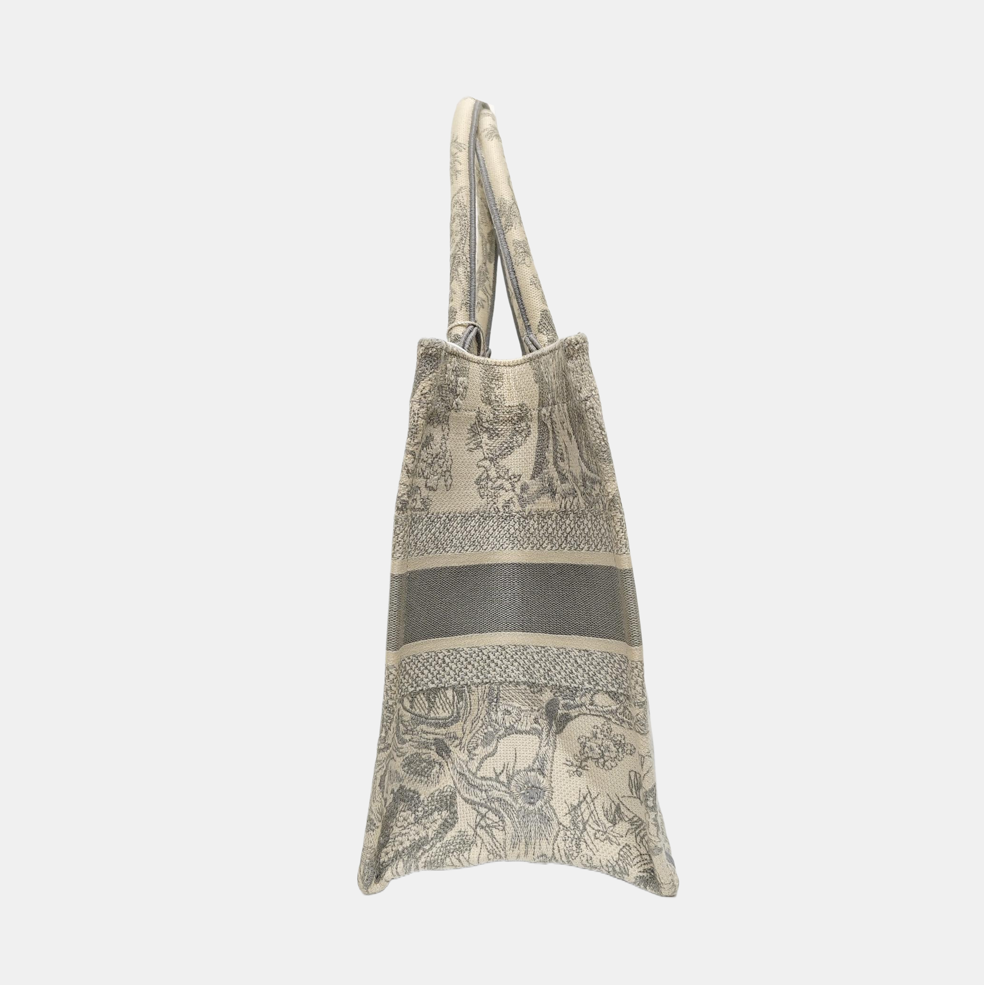 Book Tote Medium Canvas Gray