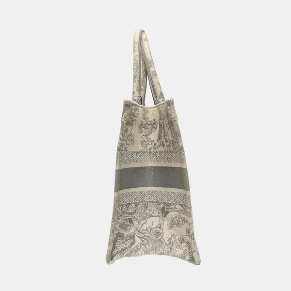 Book Tote Medium Canvas Gray