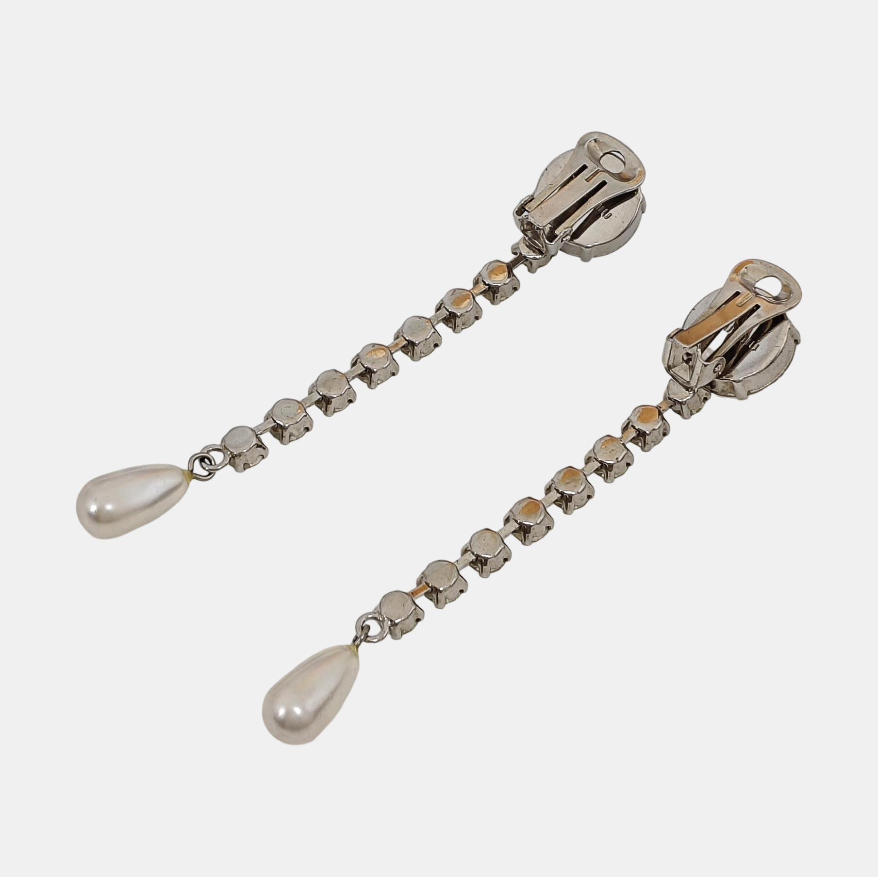 Metal Clear Clip On Earrings