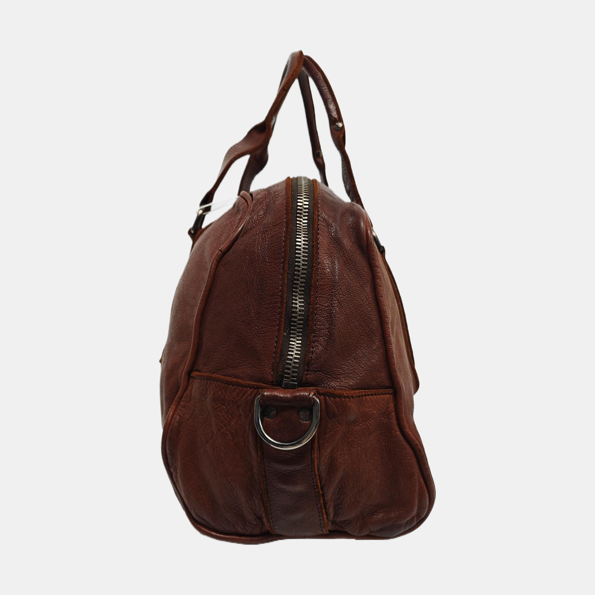 Calfskin Top Handle Bag Red