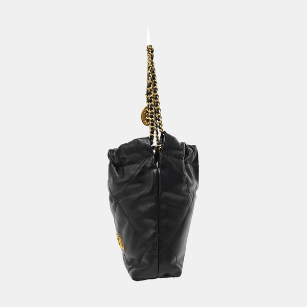 CHANEL 22 Mini Quilted Calfskin Black