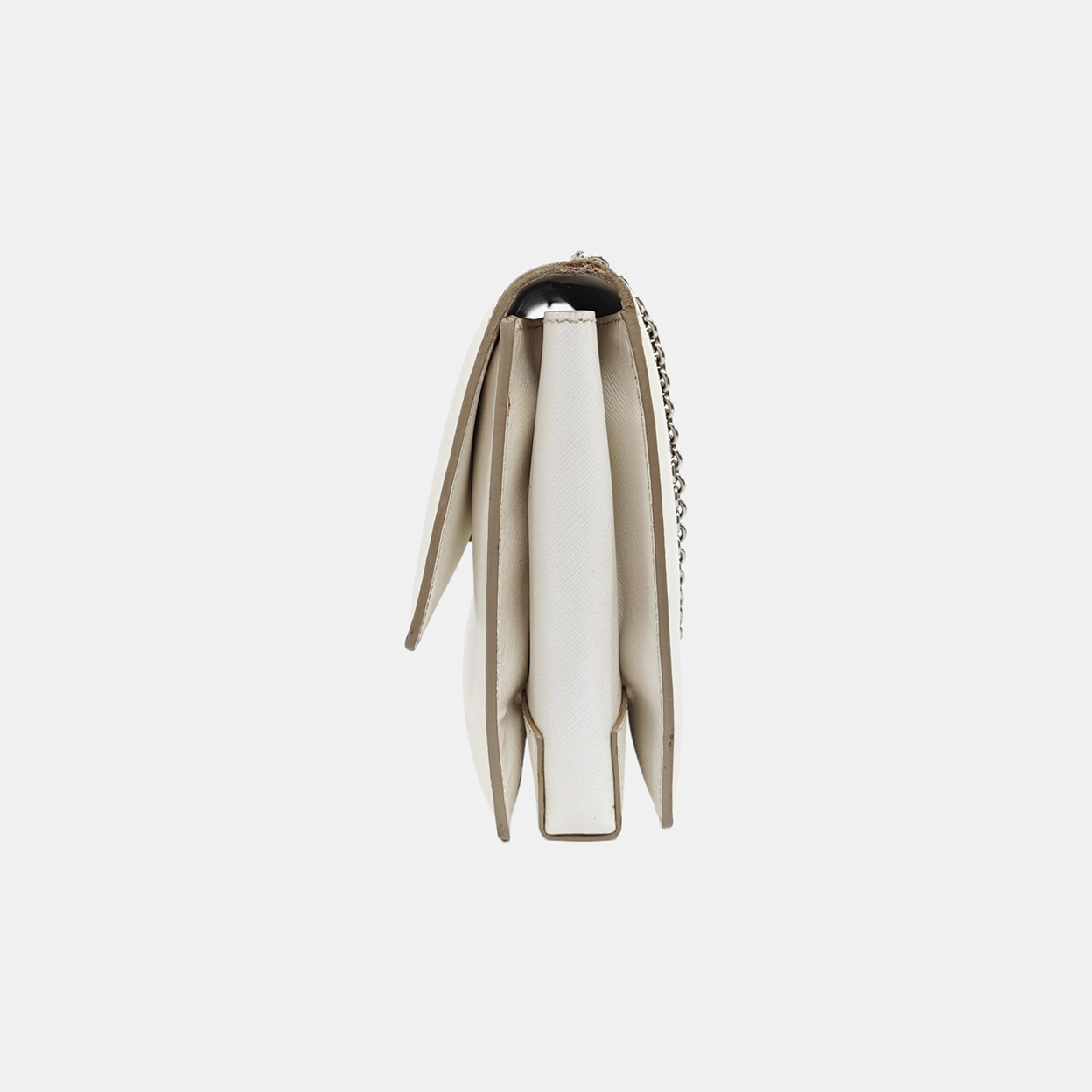 Calfskin Crossbody Bag White