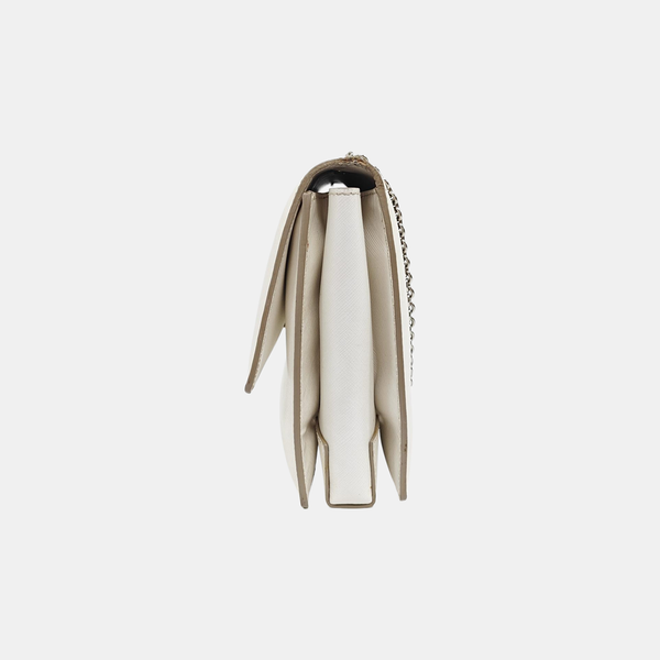 Calfskin Crossbody Bag White