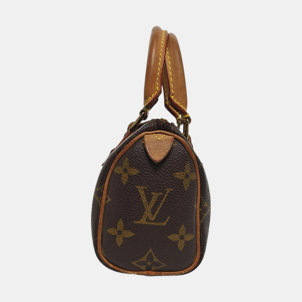 SPEEDY Nano Monogram Coated Canvas Brown