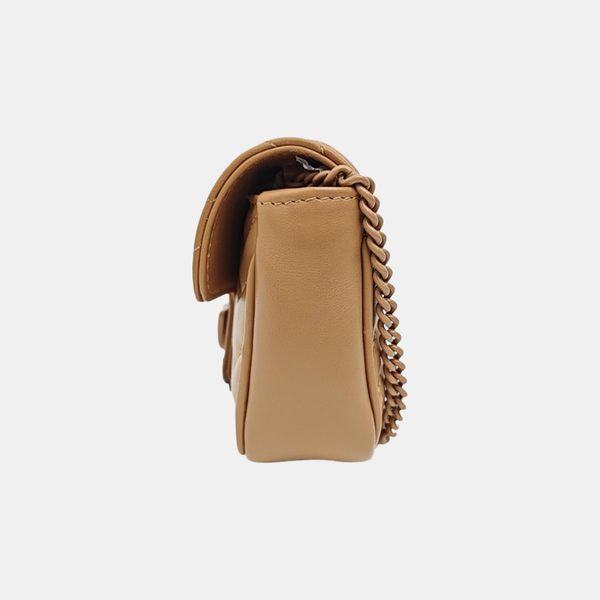 GG Marmont Mini Quilted Calfskin Beige