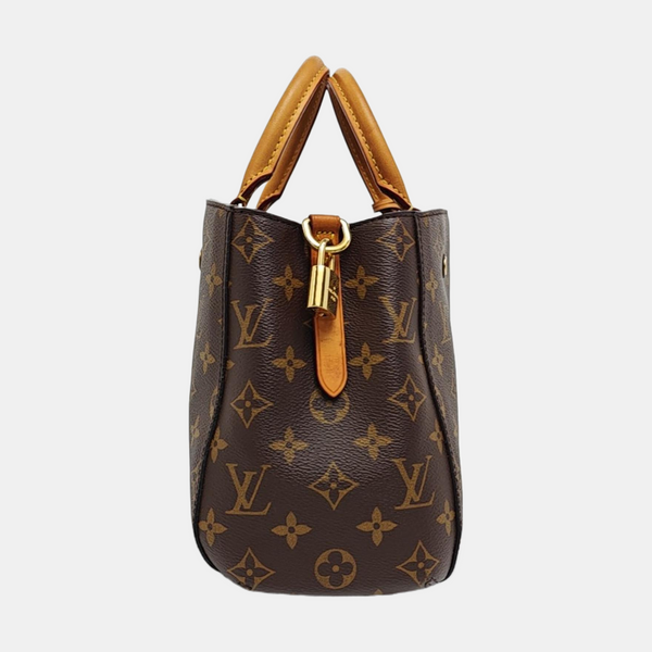 MONTAIGNE BB Monogram Coated Canvas Brown
