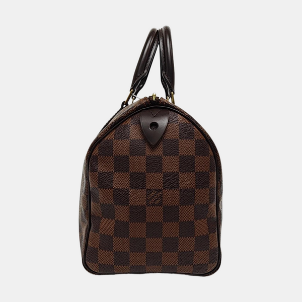 SPEEDY 25 Damier Ebene Coated Canvas Brown