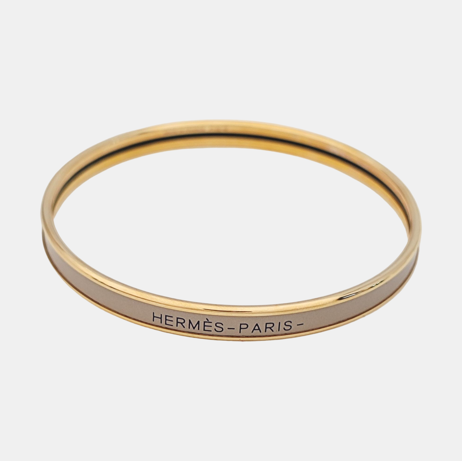 Email Metal Beige Bangle