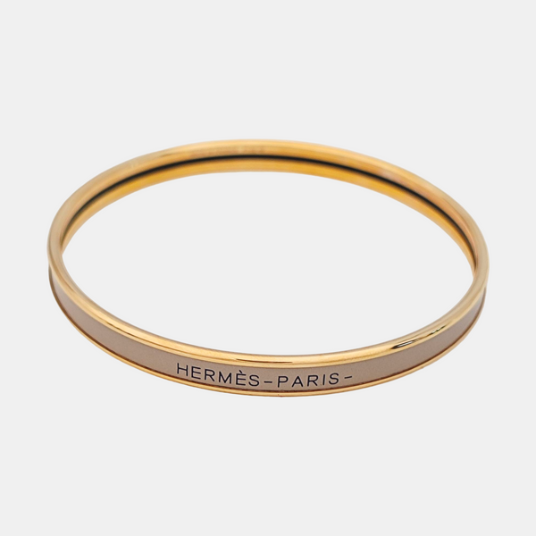 Email Metal Beige Bangle