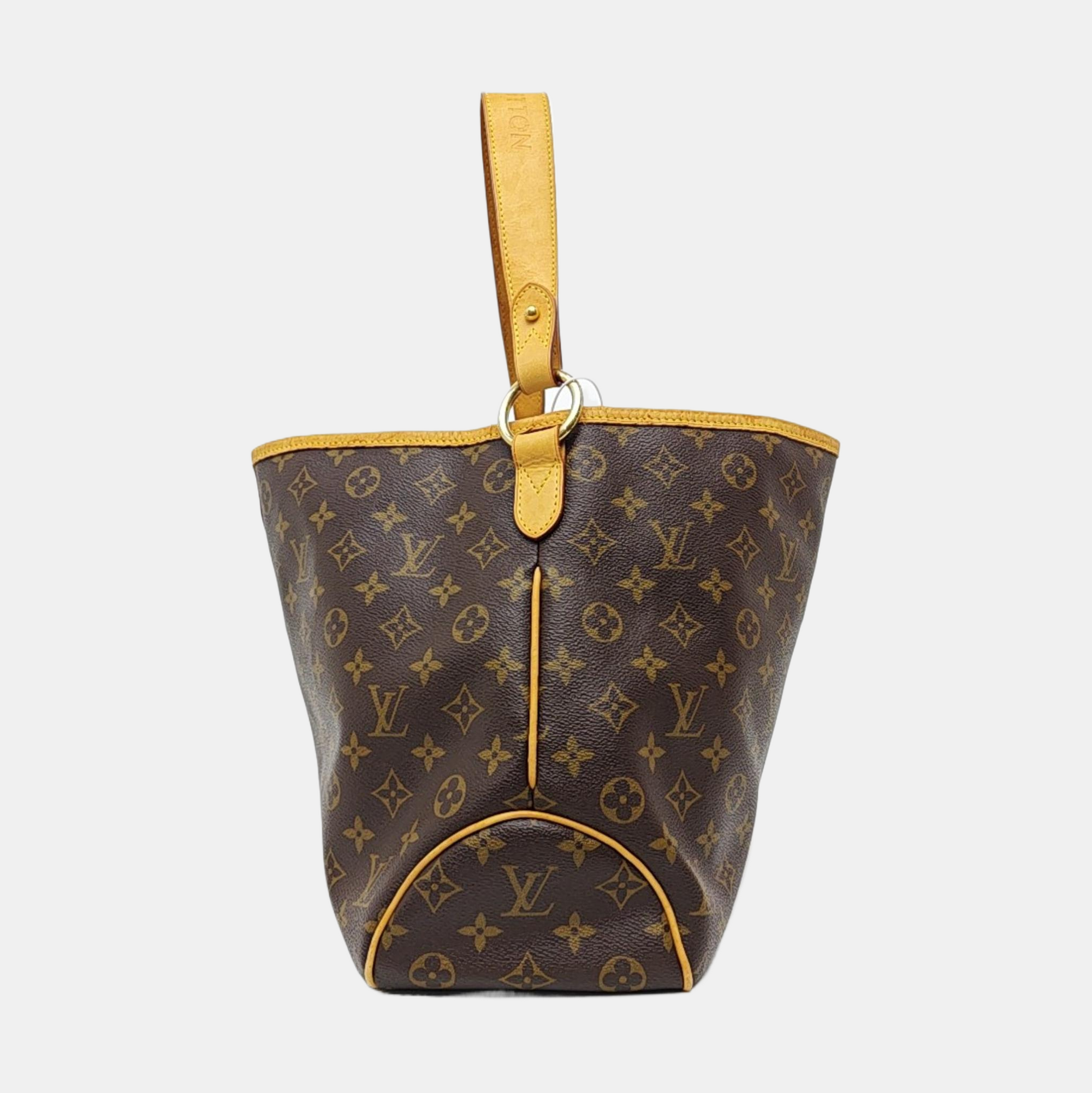 Monogram Coated Canvas Top Handle Bag Brown