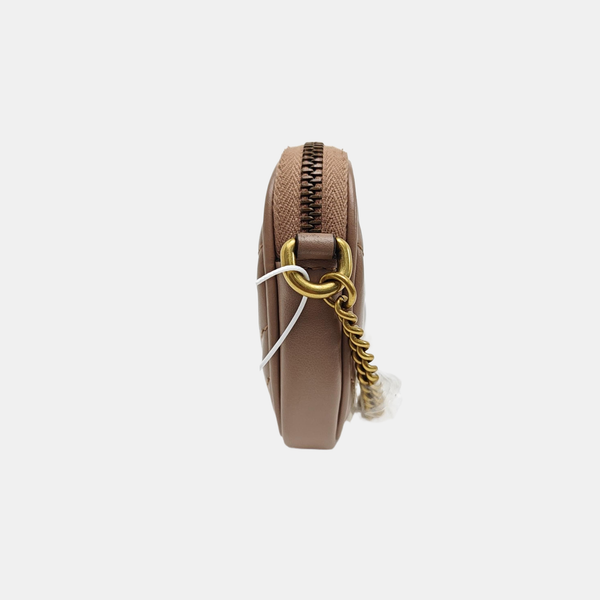 GG Marmont Mini Quilted Calfskin Beige