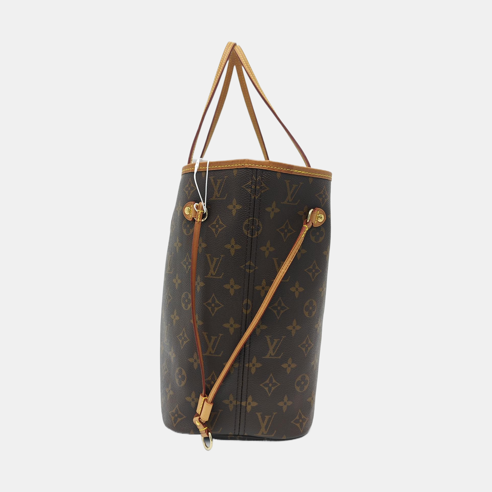 NEVERFULL MM Monogram Coated Canvas Brown