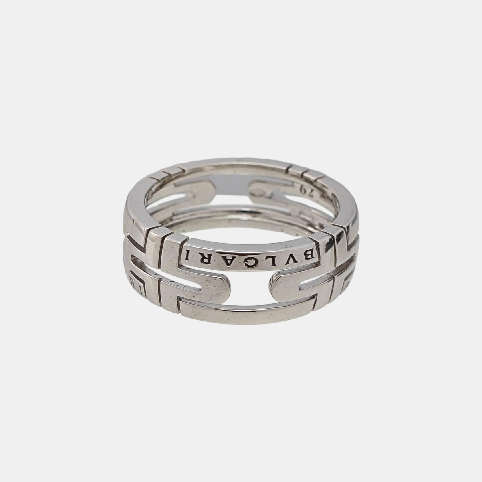 PARENTESI 18k White Gold Silver Ring EU 62