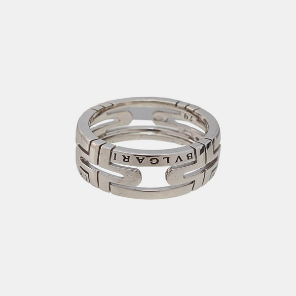 PARENTESI 18k White Gold Silver Ring EU 62