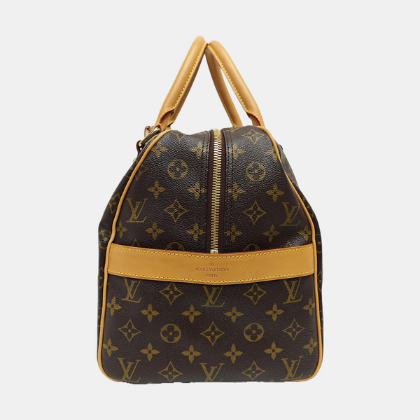 Monogram Coated Canvas Top Handle Bag Brown