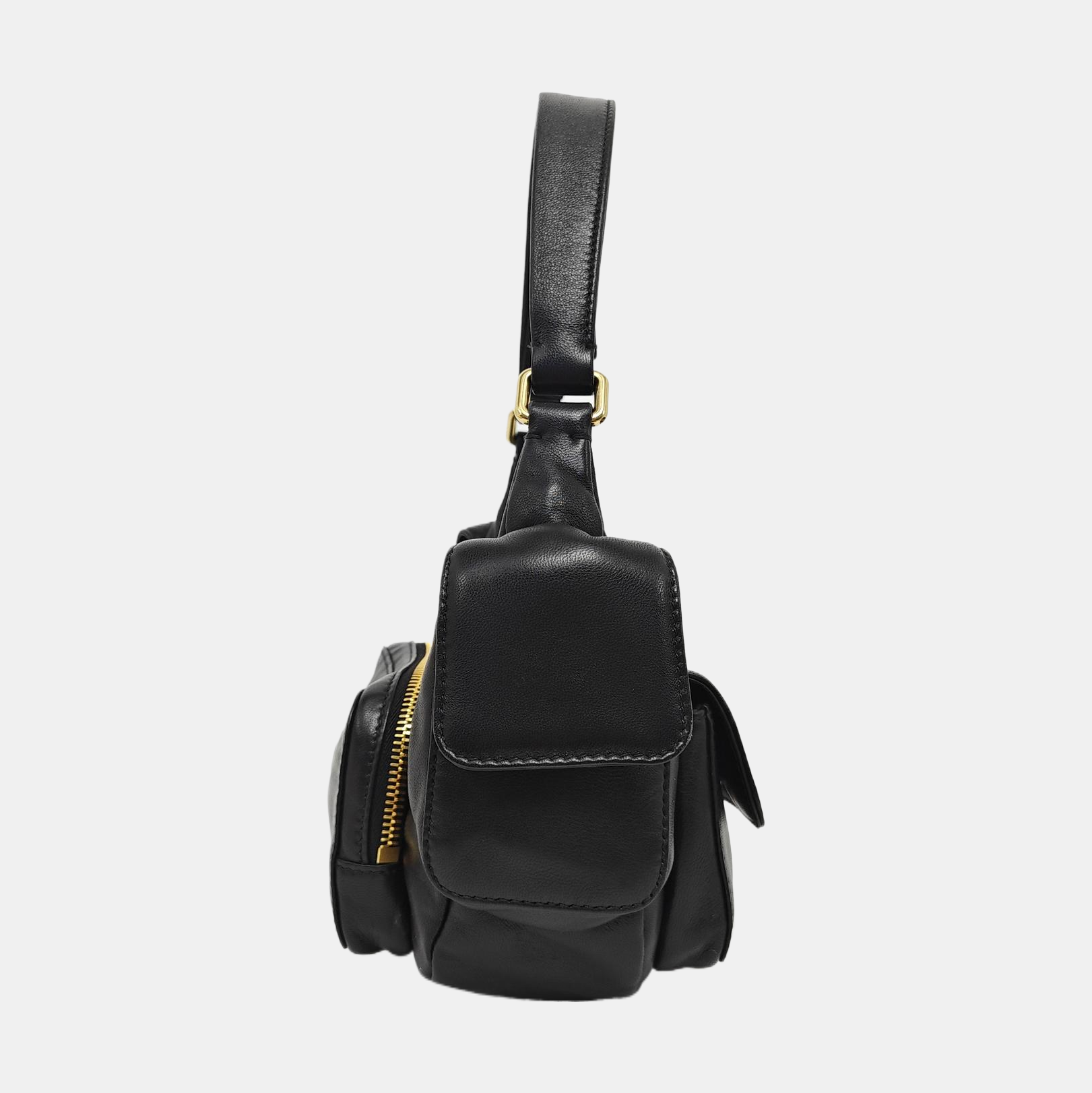 Lambskin Shoulder Bag Black
