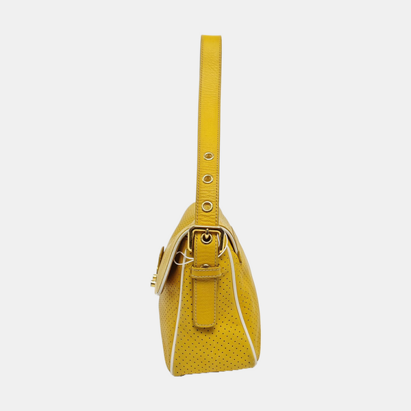 Calfskin Shoulder Bag Yellow