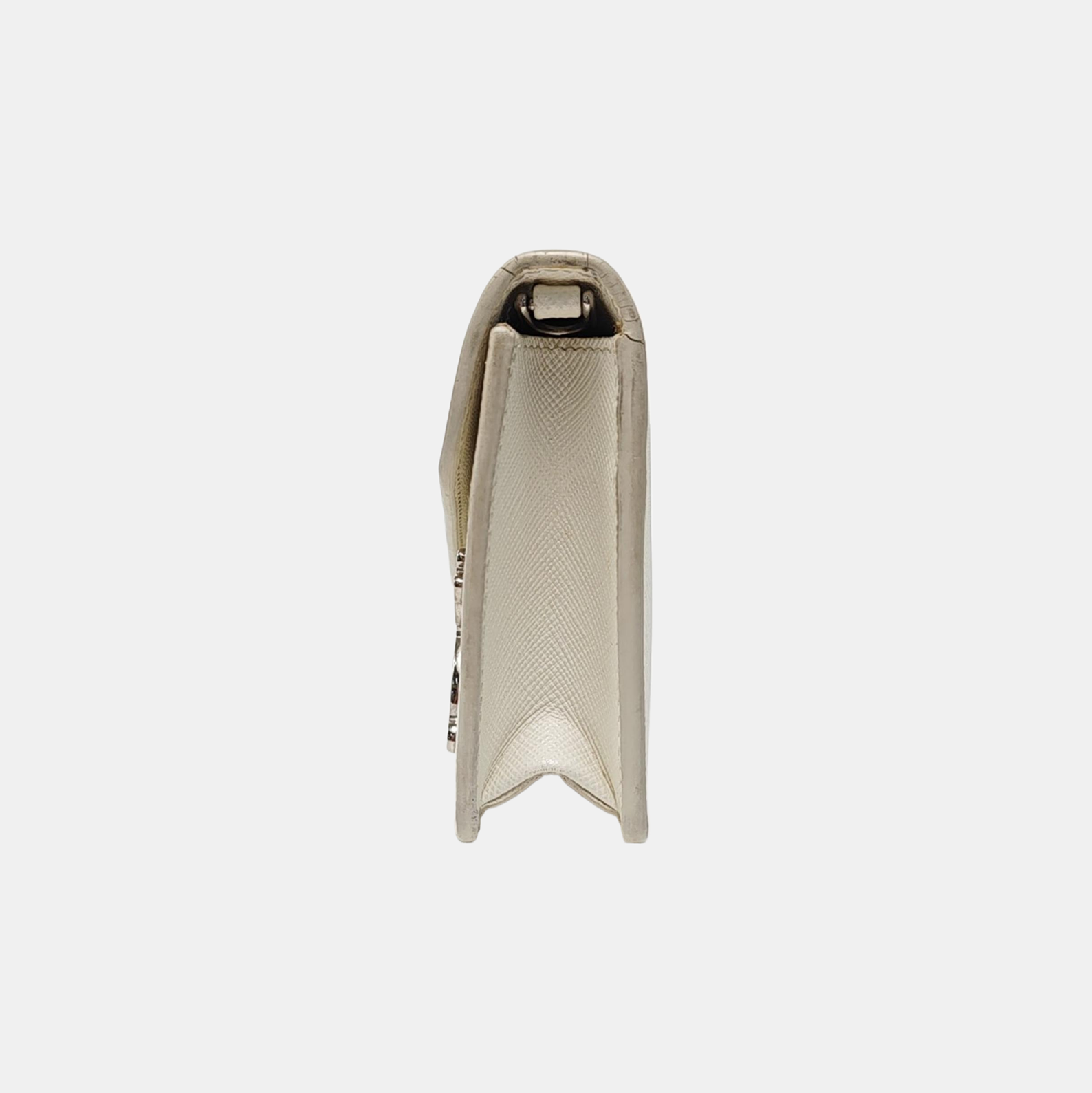 Saffiano Calfskin Shoulder Bag White