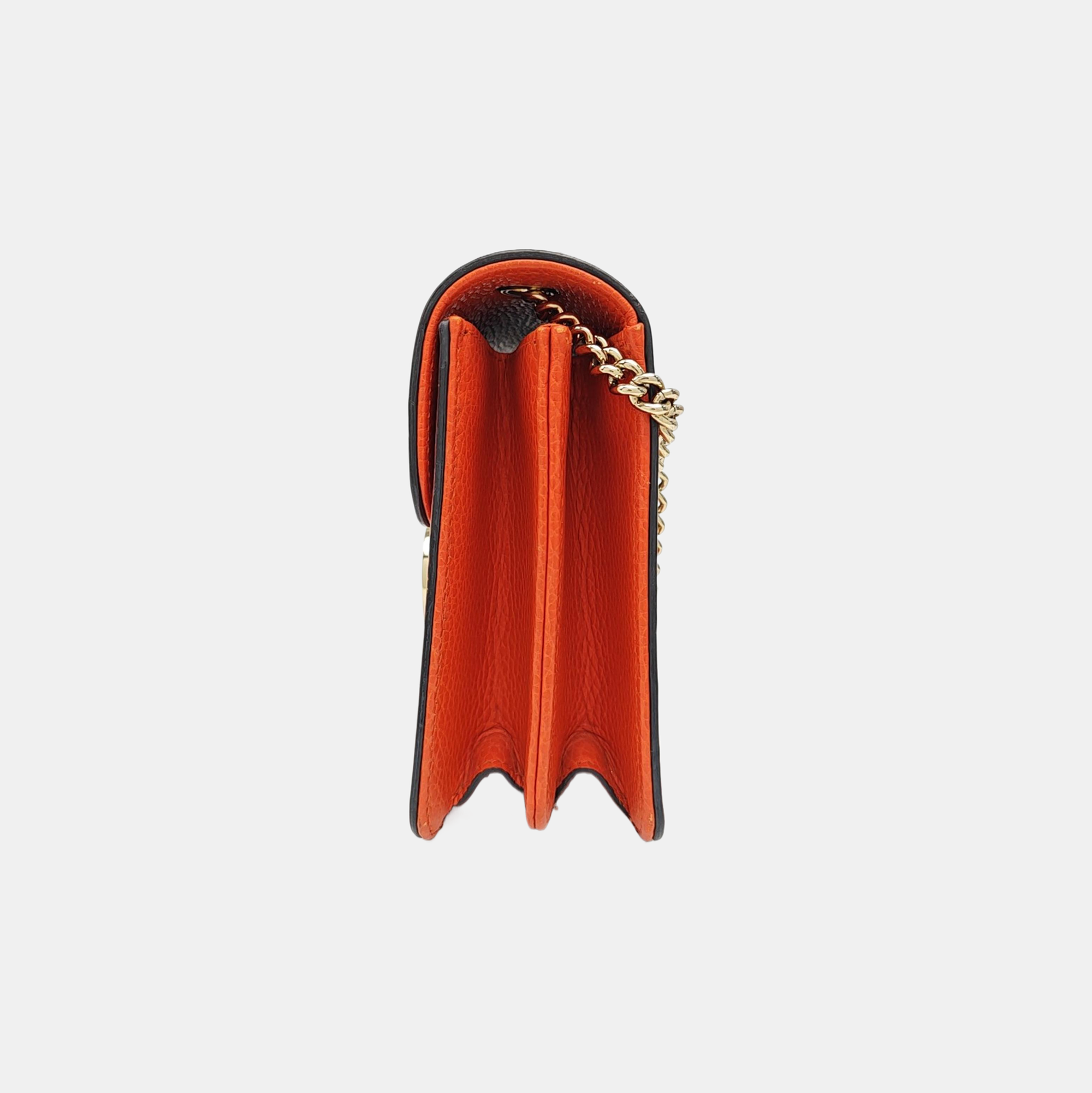 Interlocking G Small Calfskin Orange