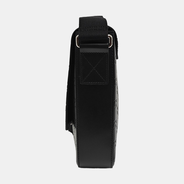 Monogram Calfskin Shoulder Bag Black