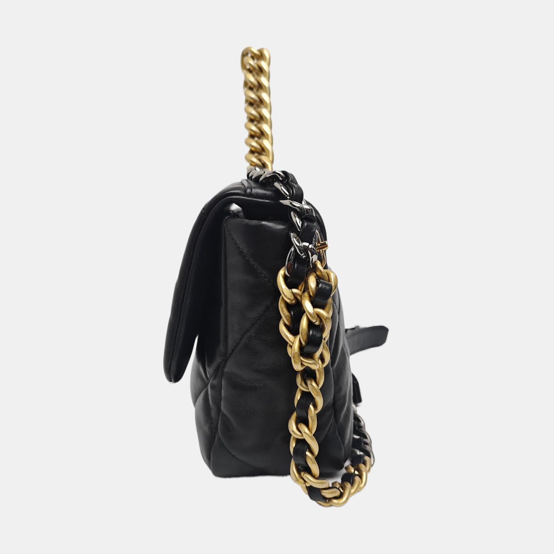 CHANEL 19 Small Quilted Lambskin Black