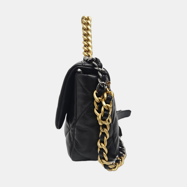 CHANEL 19 Small Quilted Lambskin Black