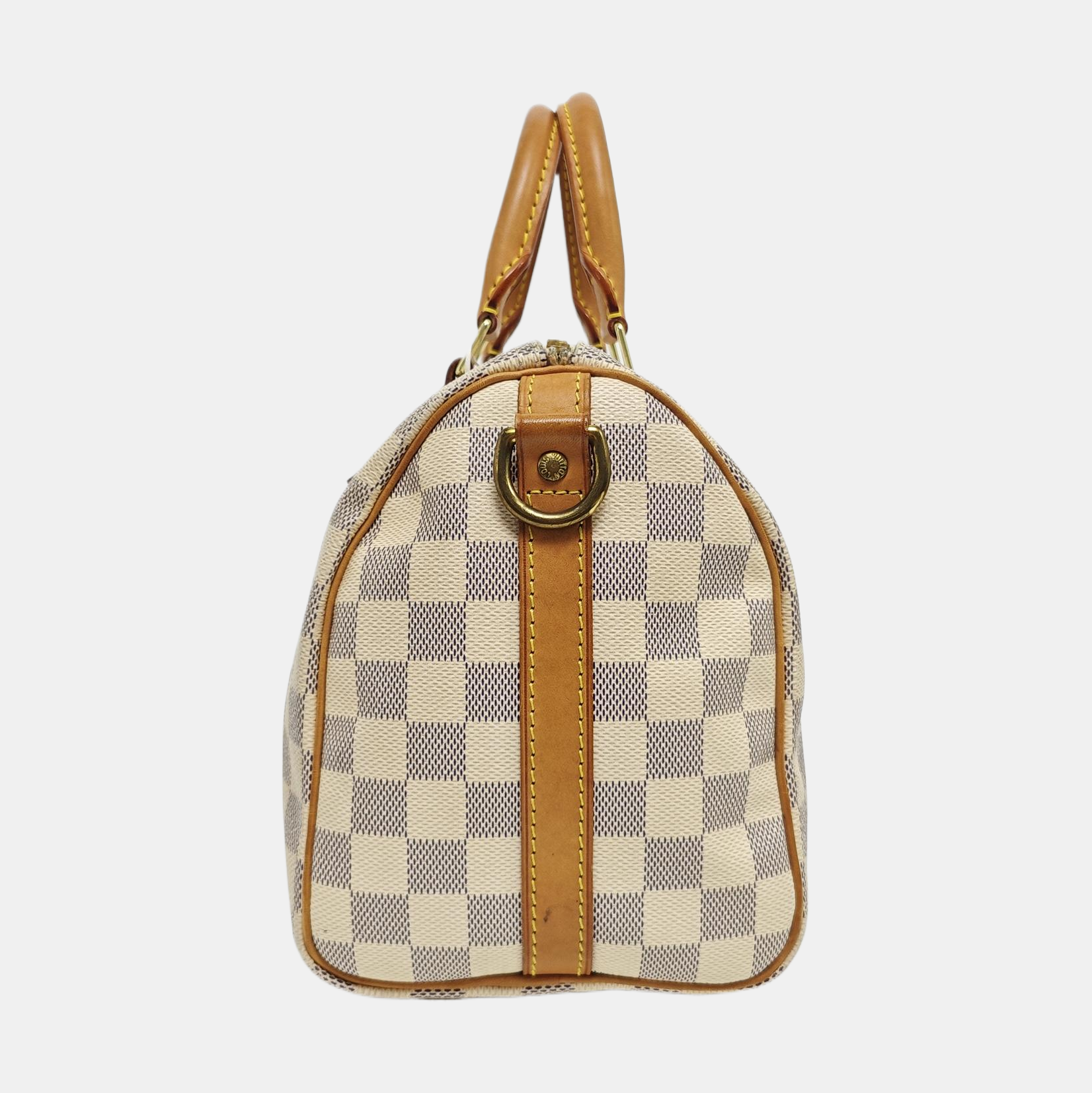 SPEEDY 25 Damier Azur Coated Canvas White