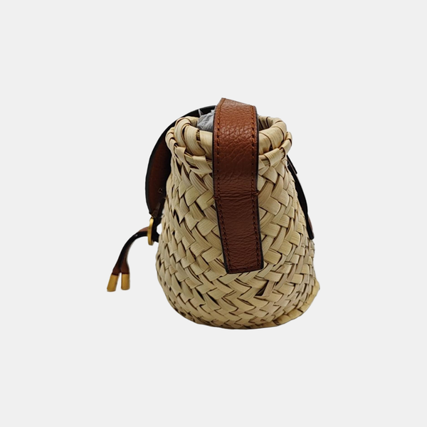 Special Material Shoulder Bag Beige