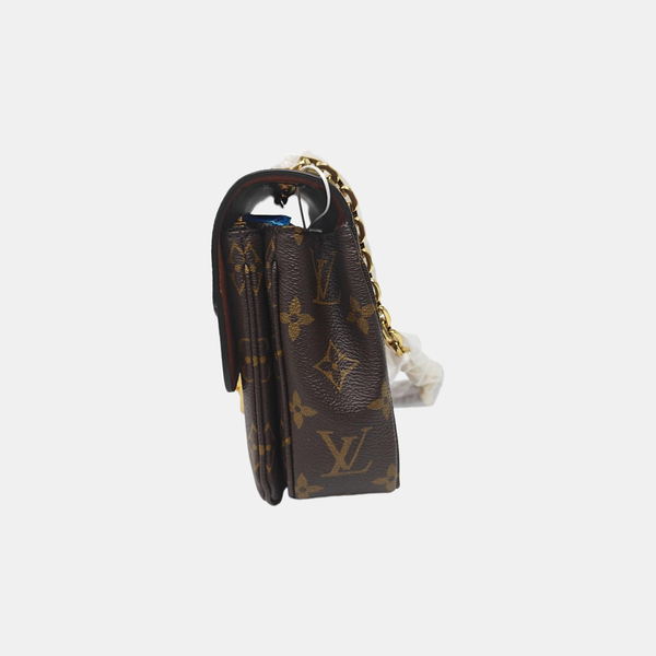 MARCEAU Monogram Coated Canvas Brown