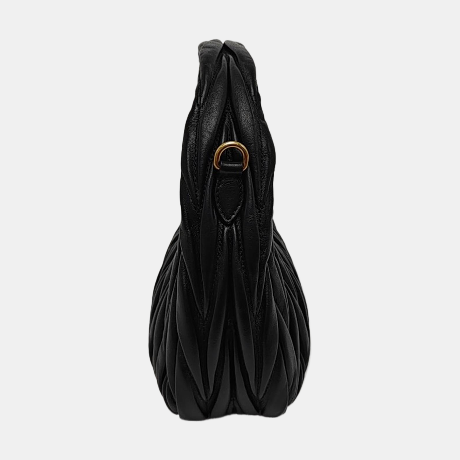 Wander Matelassé Small Quilted Lambskin Black
