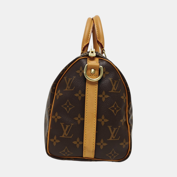 SPEEDY 25 Monogram Coated Canvas Brown