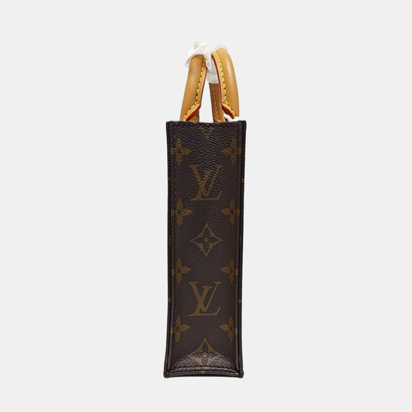 SAC PLAT Mini Monogram Coated Canvas Brown