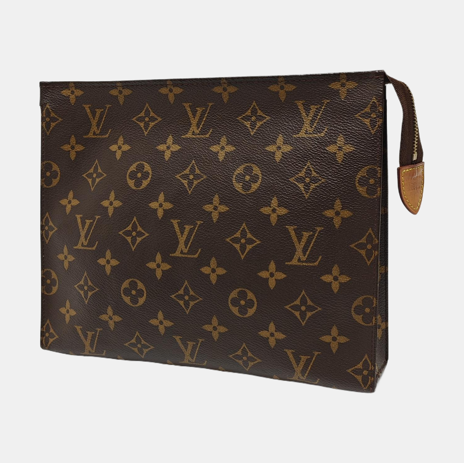TOILET POCKET 26 Monogram Coated Canvas Brown