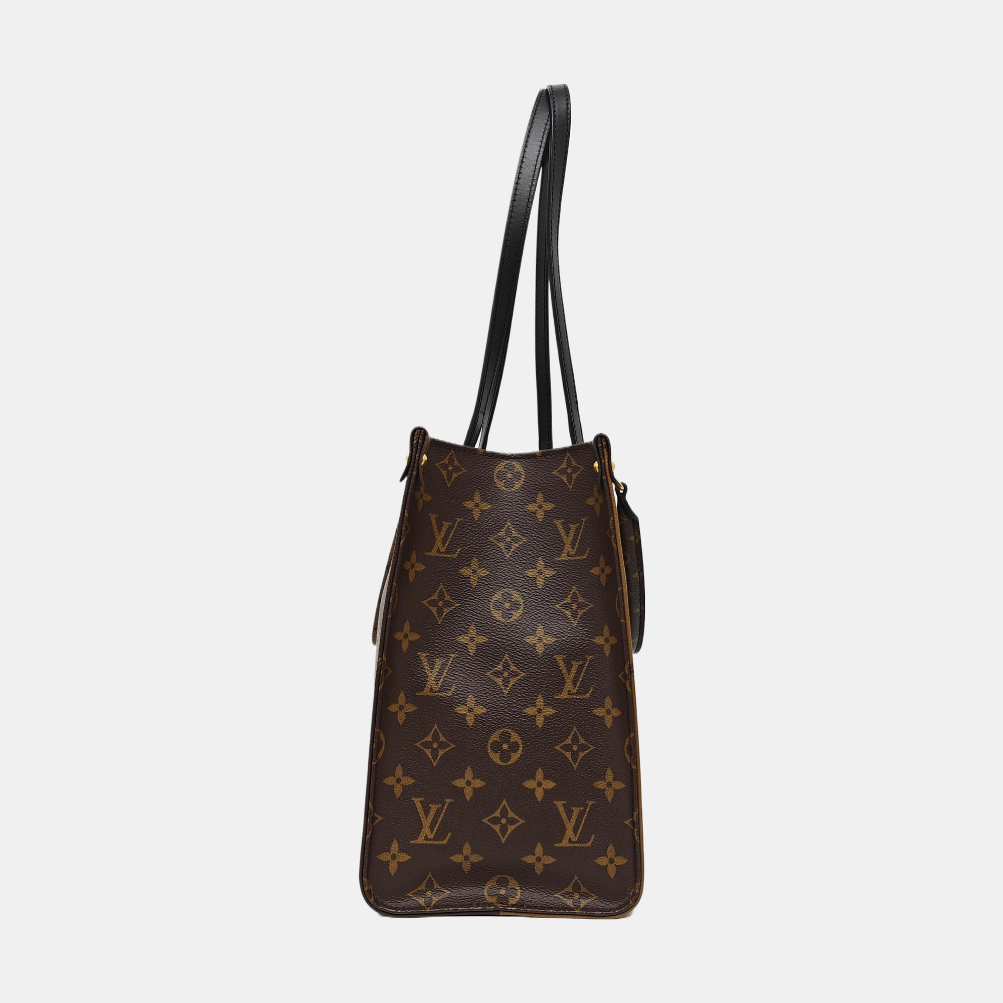 ONTHEGO MM Monogram Coated Canvas Brown
