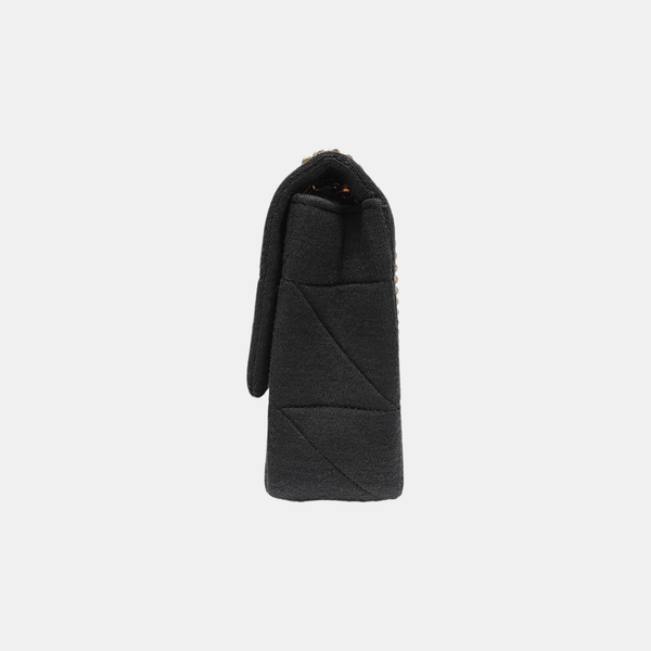 RIVE GAUCHE Medium Quilted Fabric Black