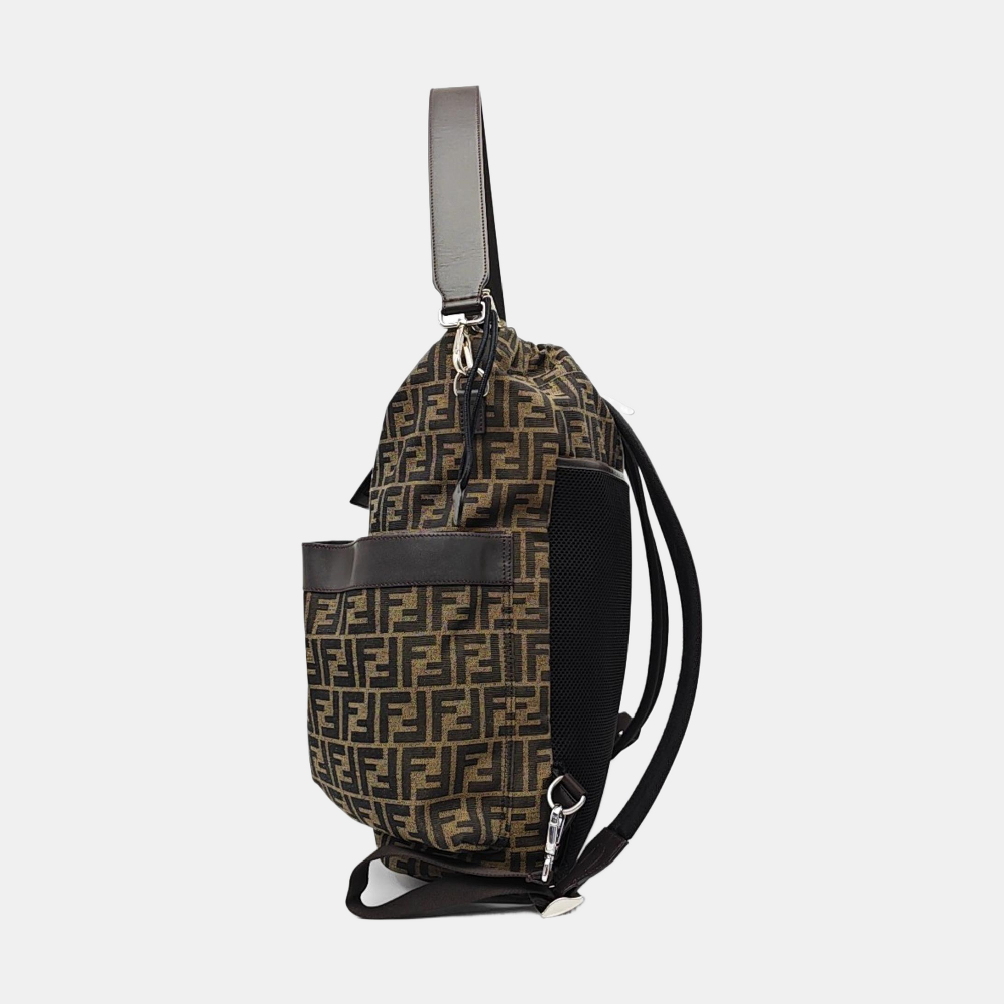 FENDI Strike Large Canvas Brown
