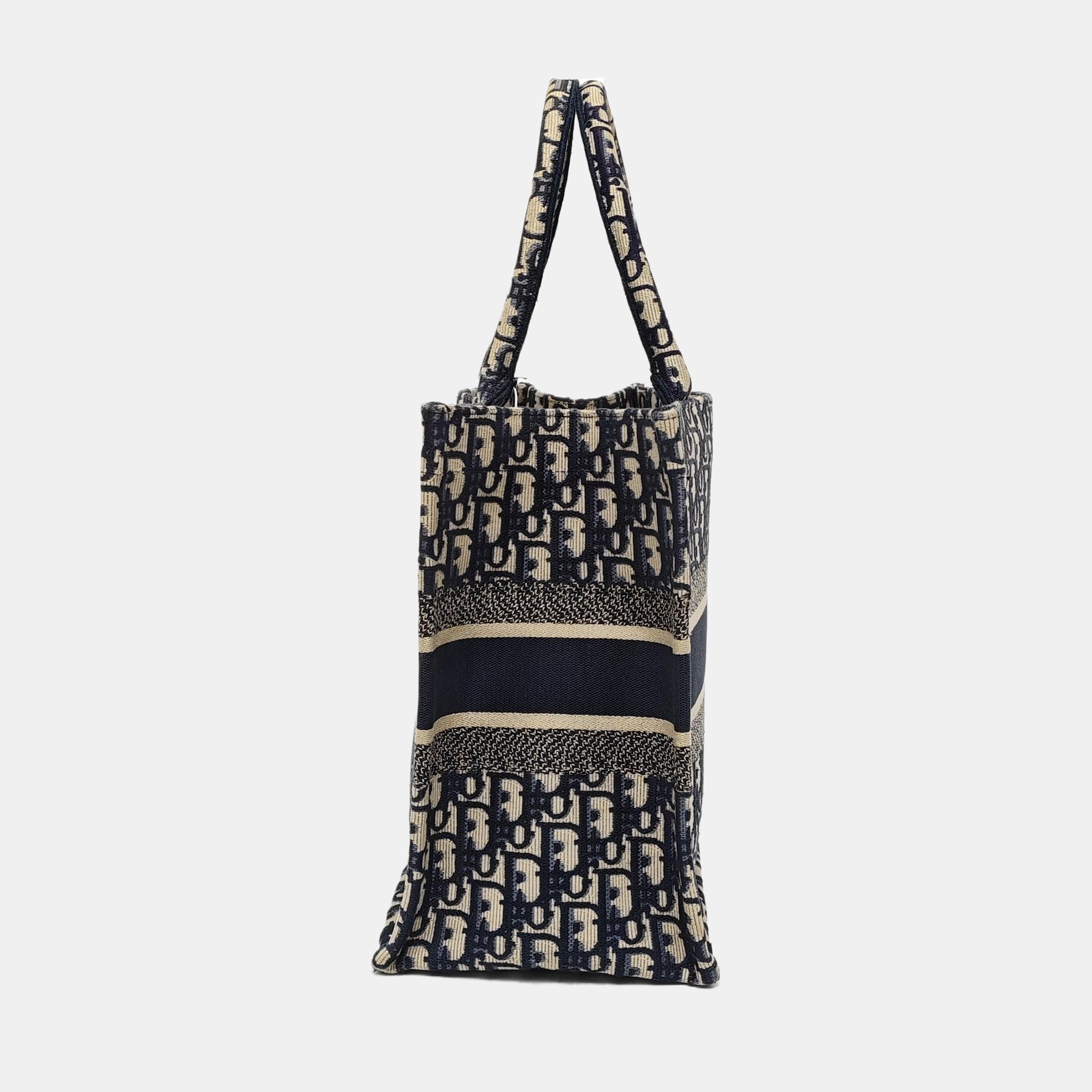 Book Tote Medium Oblique Canvas Blue