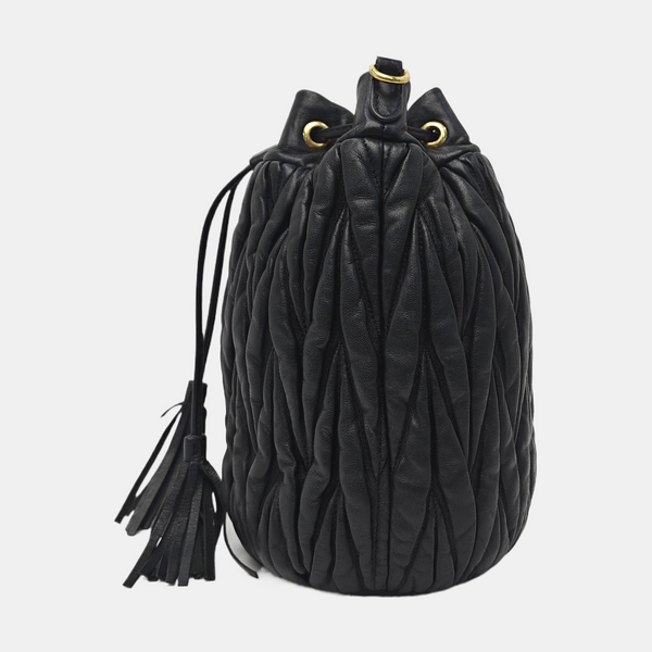 Matelassé Quilted Lambskin Black