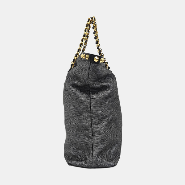 Fabric Tote Bag Silver