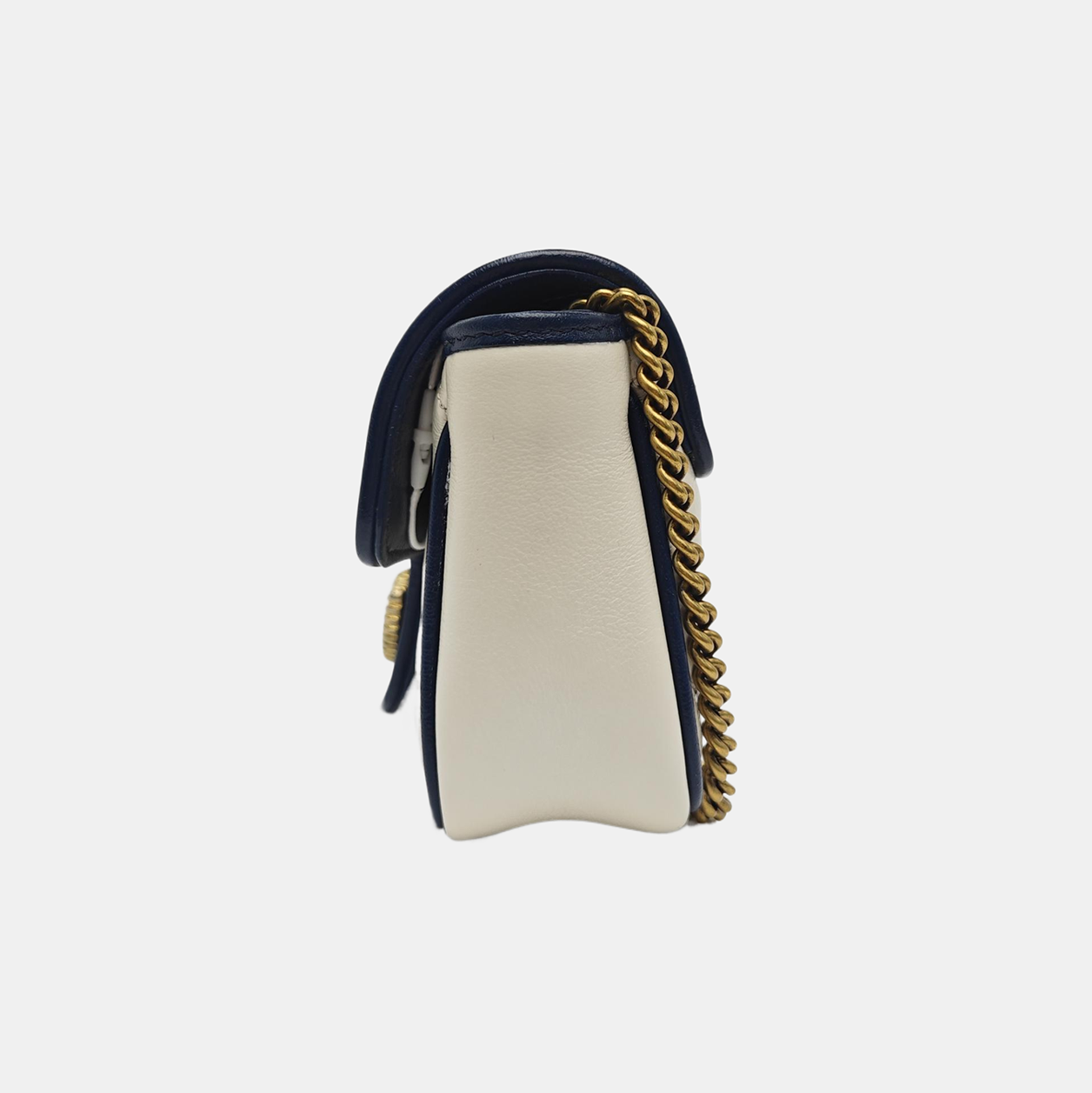 GG Marmont Super Mini Quilted Calfskin White